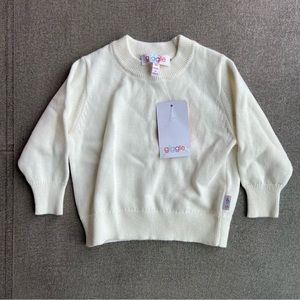 Giggle baby unisex cream cotton sweater 6m